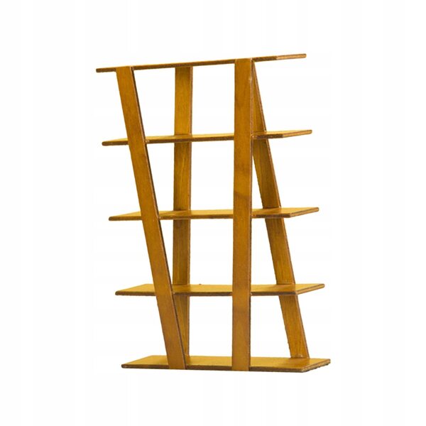 Miniatura 1:12 Scaffale in Legno per Casa delle Bambole Marrone Stabile e Dettagliato