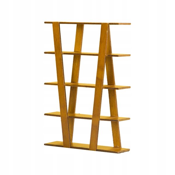 Miniatura 1:12 Scaffale in Legno per Casa delle Bambole Marrone Stabile e Dettagliato