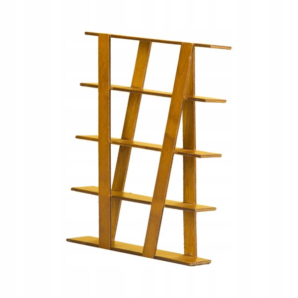 Miniatura 1:12 Scaffale in Legno per Casa delle Bambole Marrone Stabile e Dettagliato
