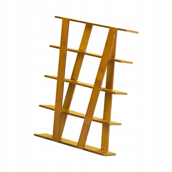 Miniatura 1:12 Scaffale in Legno per Casa delle Bambole Marrone Stabile e Dettagliato