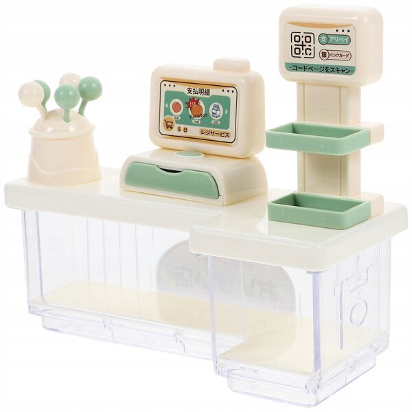Miniatura cassa fiscale in plastica trasparente resistente per gioco e decorazione