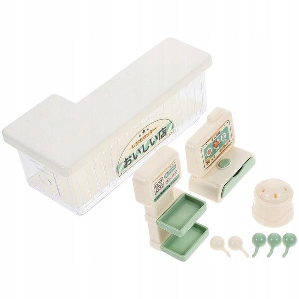 Miniatura cassa fiscale in plastica trasparente resistente per gioco e decorazione