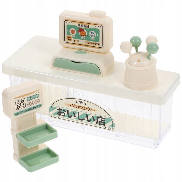Miniatura cassa fiscale in plastica trasparente resistente per gioco e decorazione