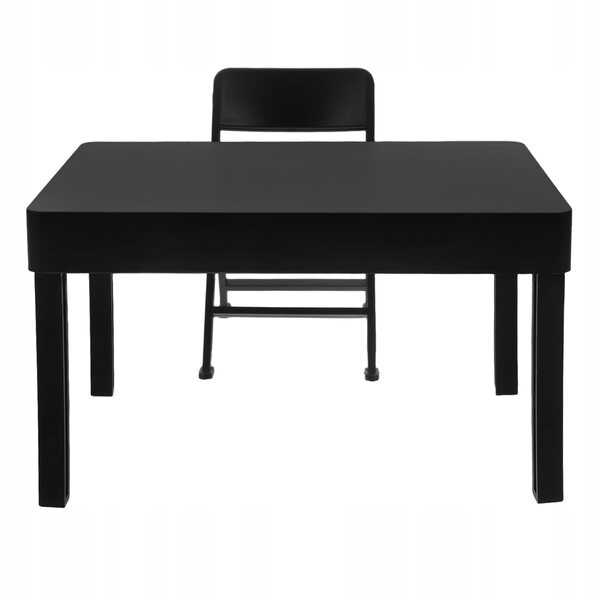 Mini-Klappstuhl-Set aus Kunststoff für Puppenhaus, schwarze Farbe