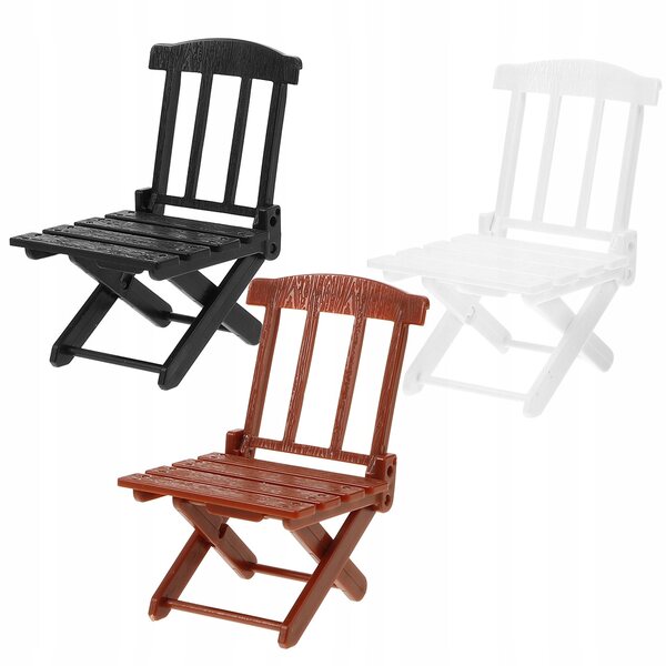 Set 3 Mini Sedie Sdraio Pieghevoli per Casa delle Bambole Colorate