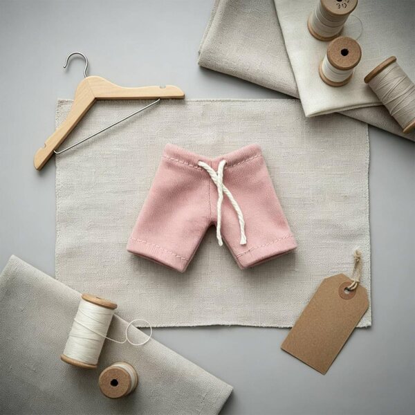 Gralara Shorts in Miniatura Nero con Coulisse per Bambole Collezionabili 1/12