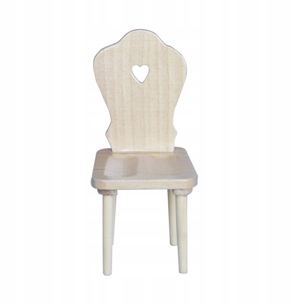 Mini Sedia in Legno per Casa delle Bambole 8,5x3,9x3,8 cm Decorazione Artigianale