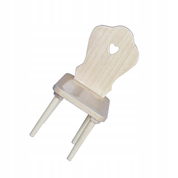 Mini Sedia in Legno per Casa delle Bambole 8,5x3,9x3,8 cm Decorazione Artigianale