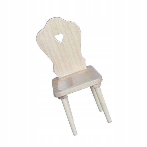 Mini Sedia in Legno per Casa delle Bambole 8,5x3,9x3,8 cm Decorazione Artigianale