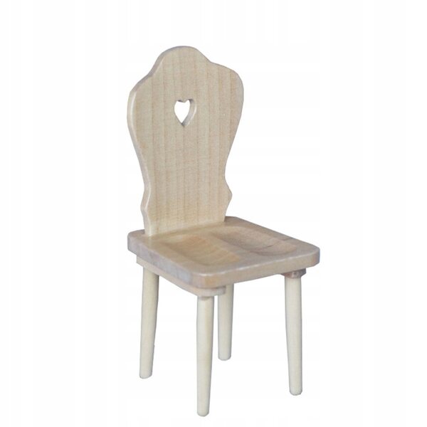 Mini Sedia in Legno per Casa delle Bambole 8,5x3,9x3,8 cm Decorazione Artigianale