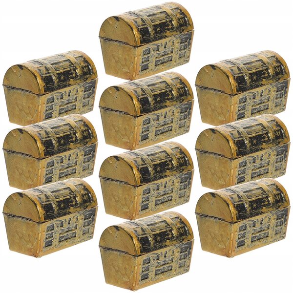 10 realistische Mini-Schatztruhen für Dekorationen und Sammlungen, 5,8 x 4,2 x 3,5 cm