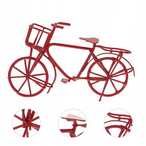 Mini Bicicletta Metallica Rossa per Bambini Decorativa e Educativa