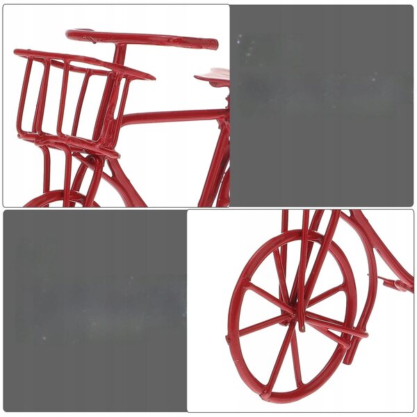 Mini Bicicletta Metallica Rossa per Bambini Decorativa e Educativa