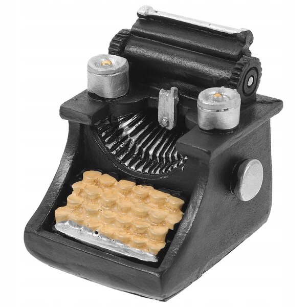 Miniatura macchina da scrivere nera decorazione elegante per la casa