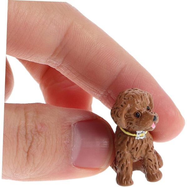 VICASKY 6 Personaggi Cane in Resina per Portachiavi e Mini Decorazioni Fai da Te