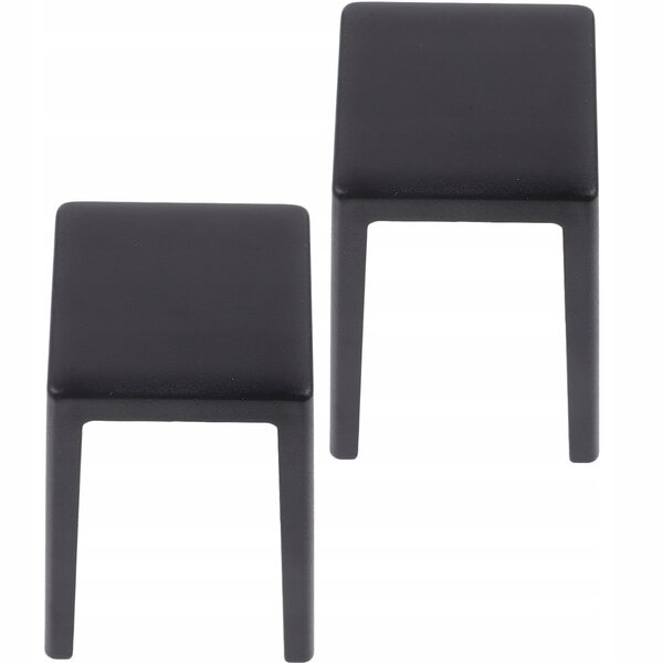 Mini-Kunststoffhocker für Puppenhaus – 2er-Set schwarz