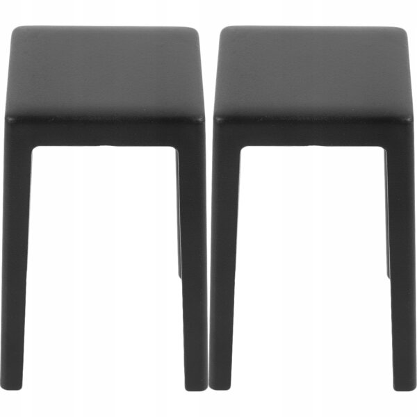 Mini-Kunststoffhocker für Puppenhaus – 2er-Set schwarz