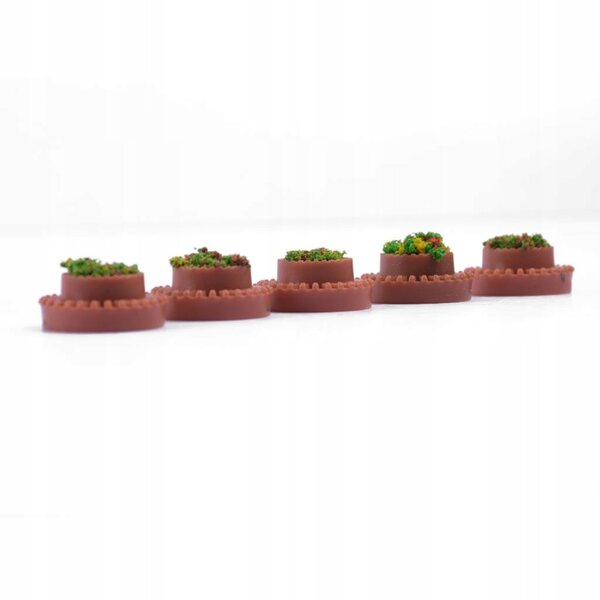 Set 5 letti da giardino decorativi 1:100 per casa delle bambole e paesaggio