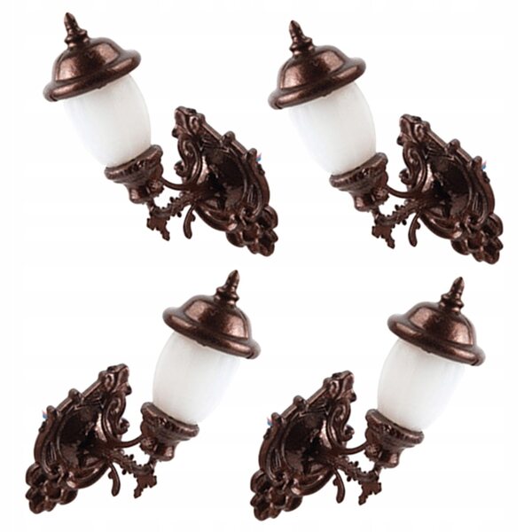Set 4 Lampade da Parete Miniatura per Decorazioni Casa e Scenari 3V-12V