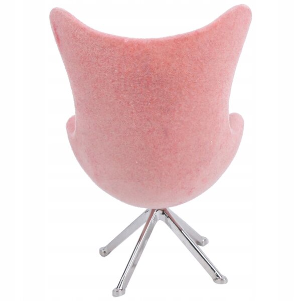 Miniatura sofa rosa con rivestimento in velluto per case delle bambole 5 cm