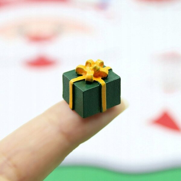 Set di 25 Mini Scatole Regalo in Resina per Decorazione Mini Case Multicolore