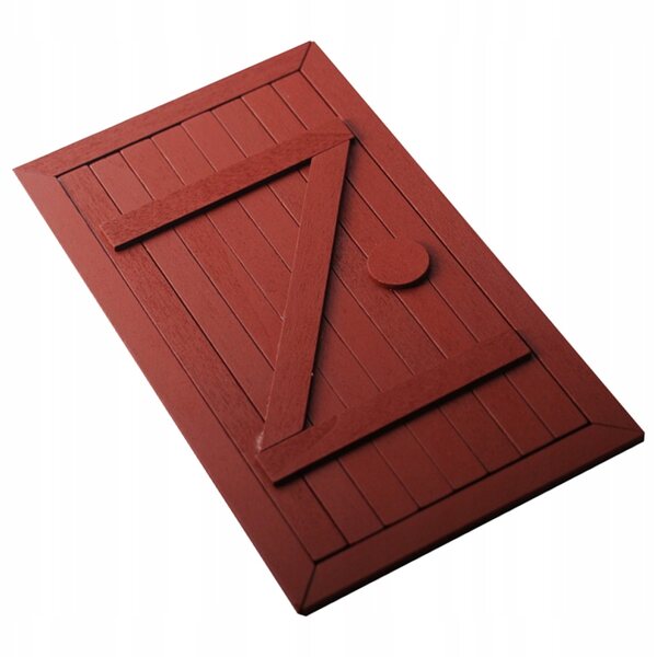 Mini dekorative rote Holztür für Puppenhäuser, 20x11 cm
