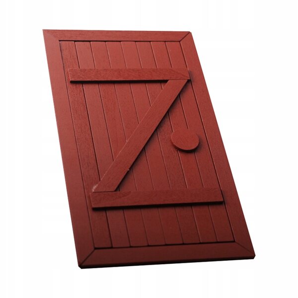 Mini porta in legno rossa decorativa per casette delle bambole, 20x11 cm