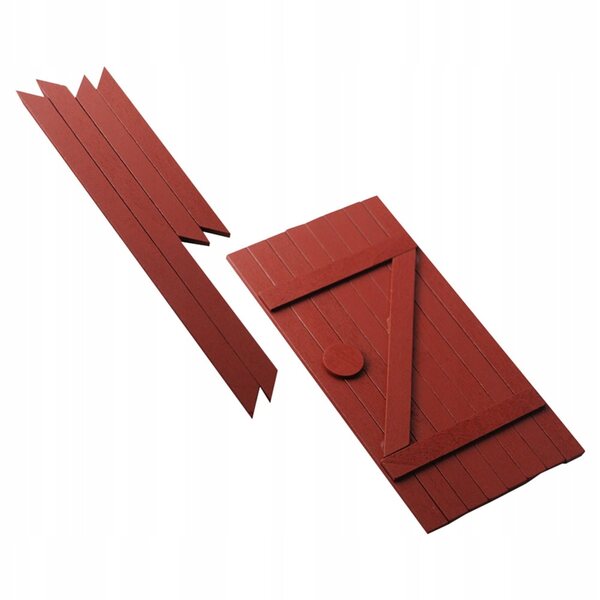 Mini porta in legno rossa decorativa per casette delle bambole, 20x11 cm