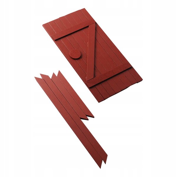Mini porta in legno rossa decorativa per casette delle bambole, 20x11 cm