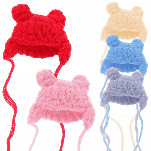 Mini Cappelli in Cotone per Decorazioni e Progetti Fai-da-Te, Set da 5