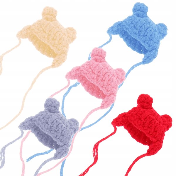 Mini Cappelli in Cotone per Decorazioni e Progetti Fai-da-Te, Set da 5