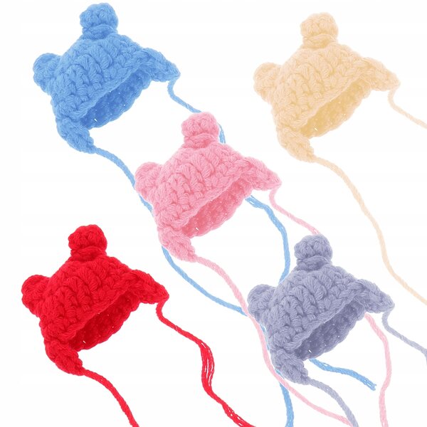 Mini Cappelli in Cotone per Decorazioni e Progetti Fai-da-Te, Set da 5