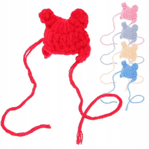 Mini Cappelli in Cotone per Decorazioni e Progetti Fai-da-Te, Set da 5