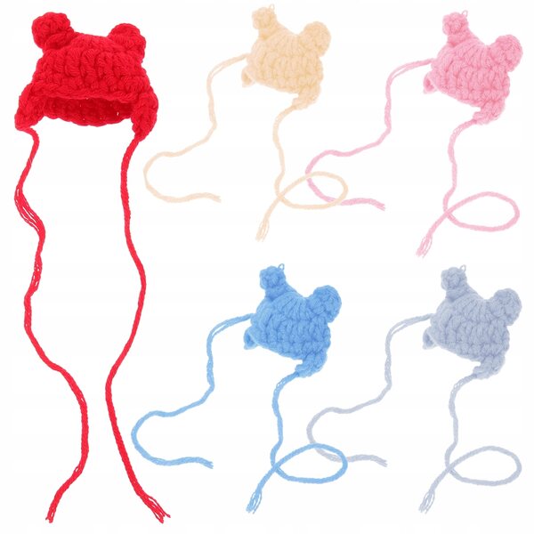 Mini Cappelli in Cotone per Decorazioni e Progetti Fai-da-Te, Set da 5