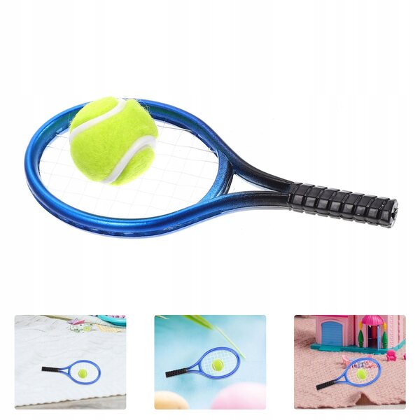 Blauer Mini-Tennisschläger für Kinder mit Mini-Kunststoffbällen