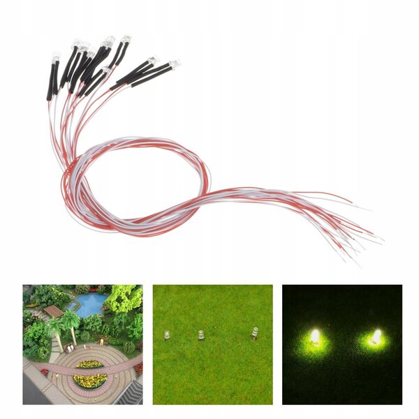 10 Stück 3 mm vorverkabelte RGB-LEDs 12 Zoll mit schnellem Farbwechsel 3 V