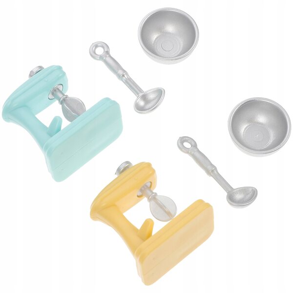 Set di 2 mini mixer giocattolo educativi per bambini in ABS colorati