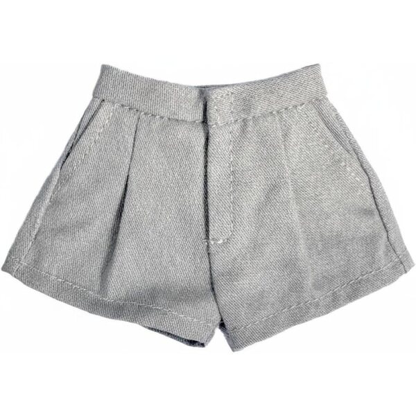Qianly Pantaloncini Miniatura Casual Taglio Alto per Action Figure 1/6 Grigio Chiaro