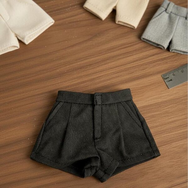 Qianly Pantaloncini Miniatura Casual Taglio Alto per Action Figure 1/6 Grigio Chiaro