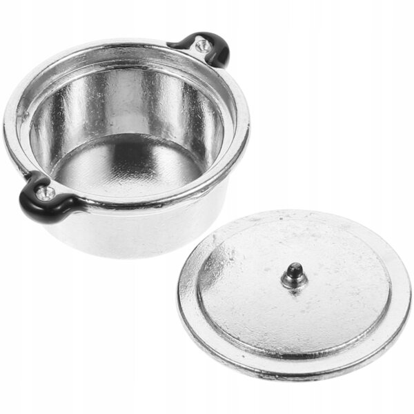 Dekorative Mini-Vase aus Silber für Mini-Häuser und pädagogische Dekorationen