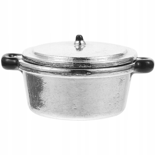 Dekorative Mini-Vase aus Silber für Mini-Häuser und pädagogische Dekorationen