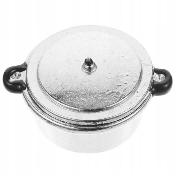 Dekorative Mini-Vase aus Silber für Mini-Häuser und pädagogische Dekorationen
