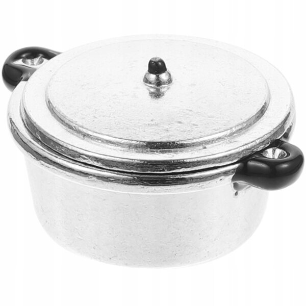 Dekorative Mini-Vase aus Silber für Mini-Häuser und pädagogische Dekorationen