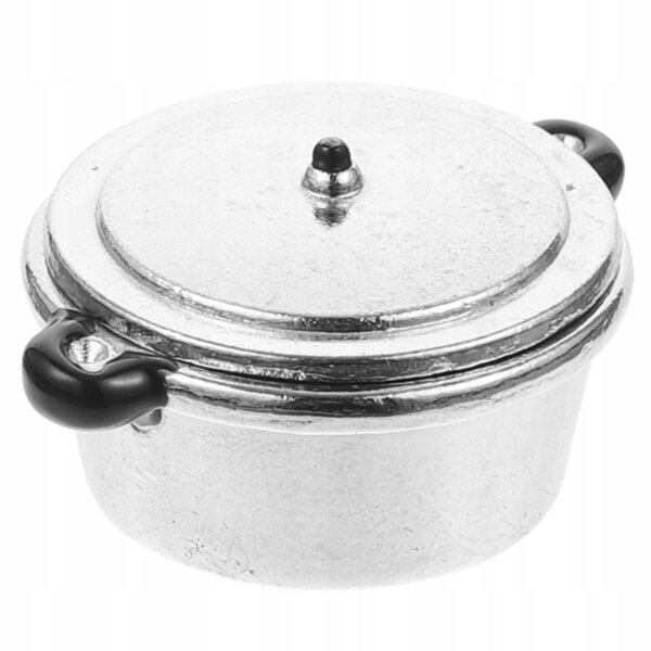 Dekorative Mini-Vase aus Silber für Mini-Häuser und pädagogische Dekorationen
