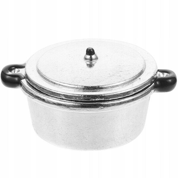 Dekorative Mini-Vase aus Silber für Mini-Häuser und pädagogische Dekorationen
