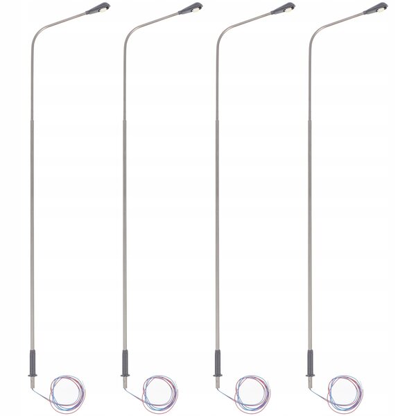 Lot de 4 lanternes miniatures LED pour maquettes et décorations en métal