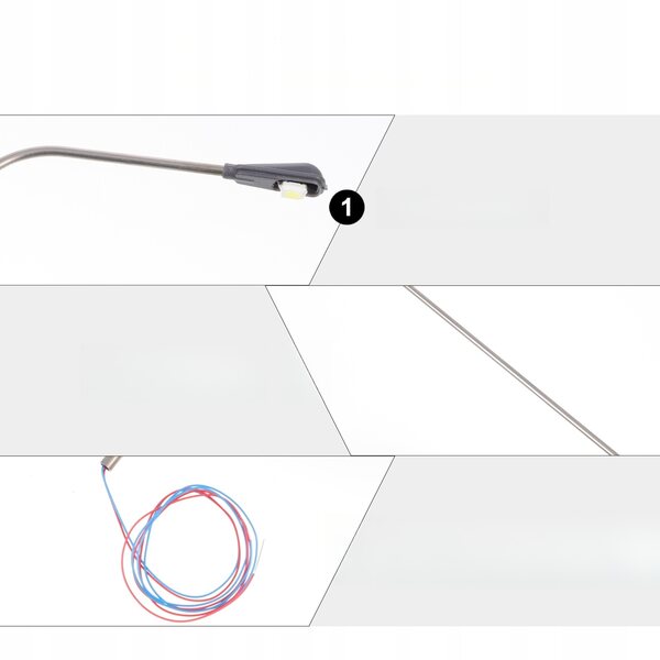 Lot de 4 lanternes miniatures LED pour maquettes et décorations en métal