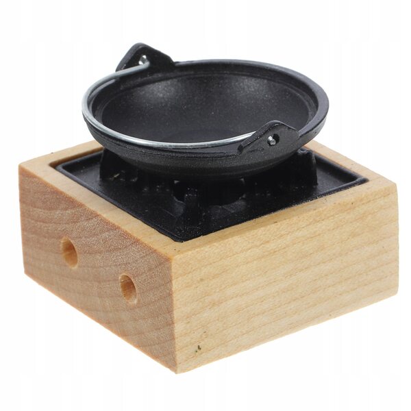 Set Miniature di Cucina in Legno e Metallo per Casa delle Bambole Realistico
