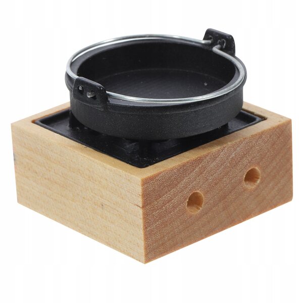 Set Miniature di Cucina in Legno e Metallo per Casa delle Bambole Realistico