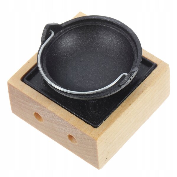 Set Miniature di Cucina in Legno e Metallo per Casa delle Bambole Realistico